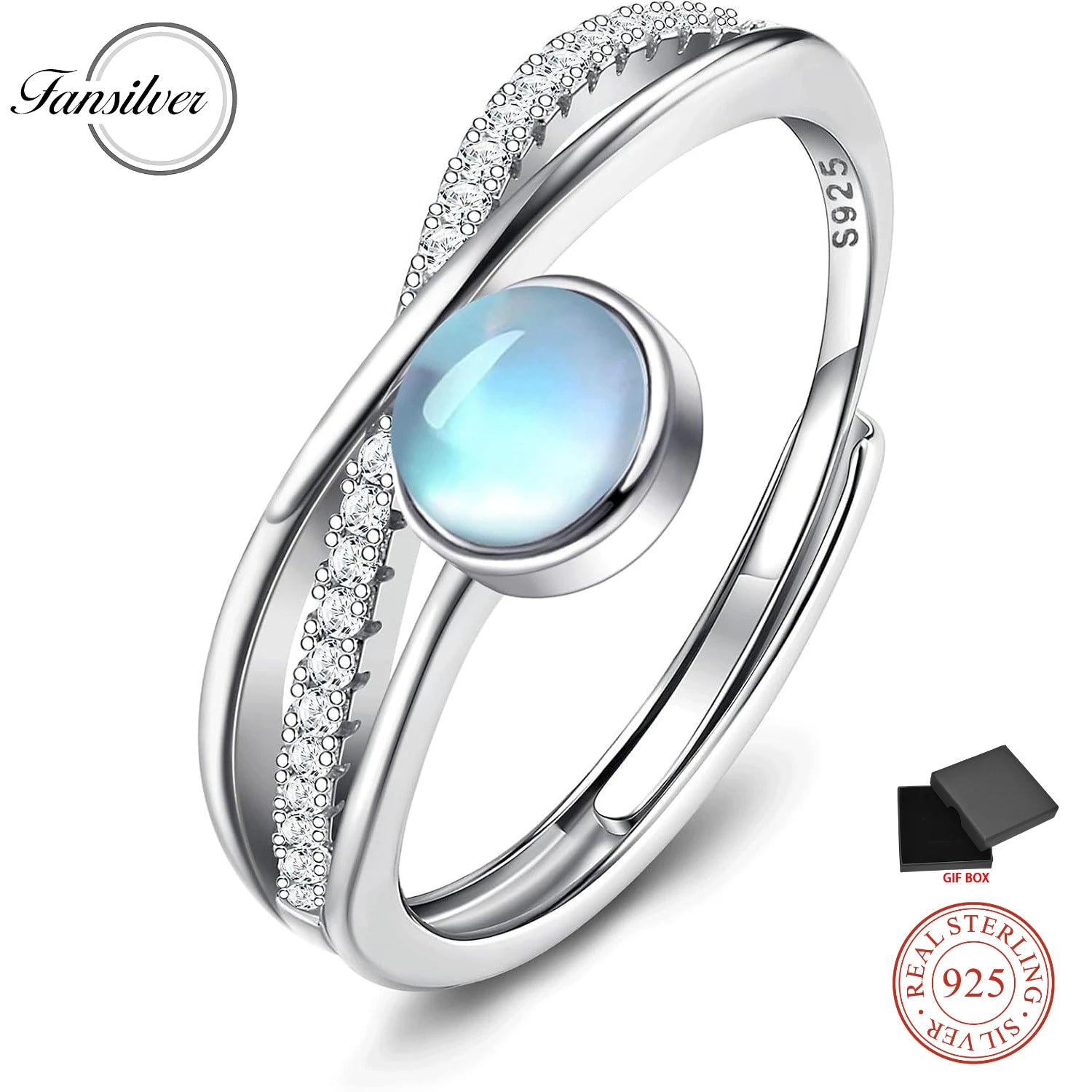 Anel Aura Lunar 925